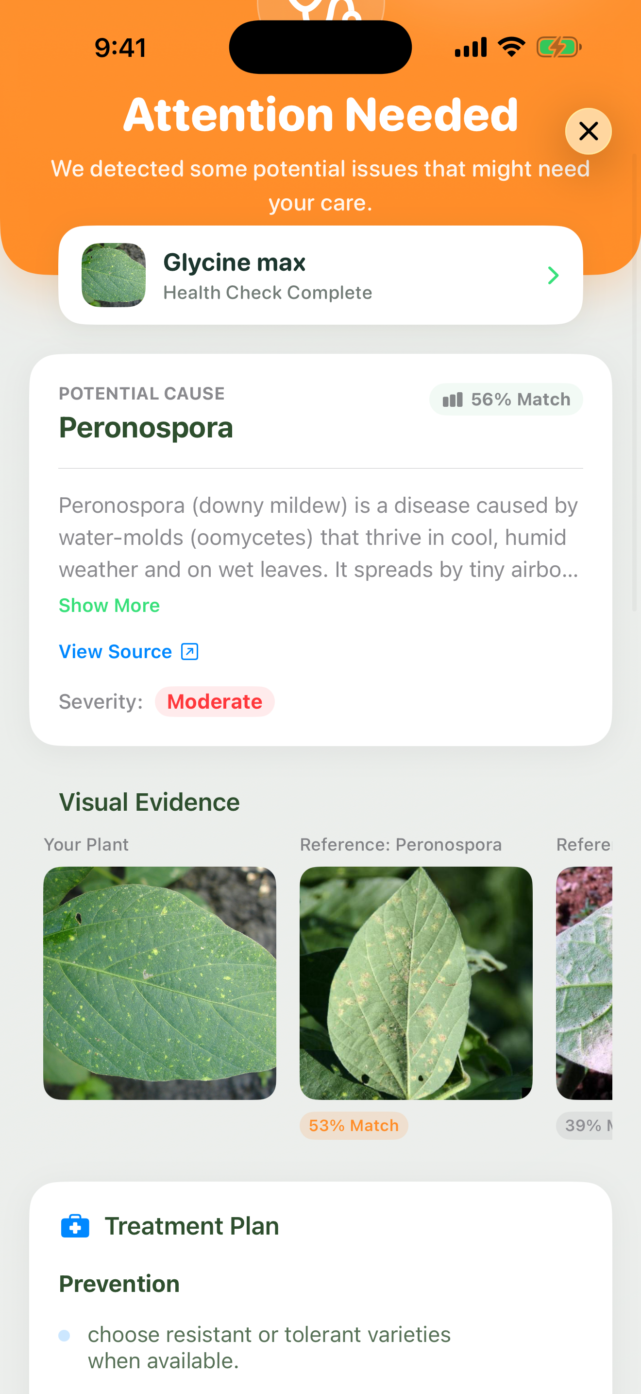 Aroida diagnosis screenshot